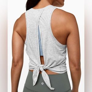 Lululemon All Tied Up Tank, Heather Grey, Size 4